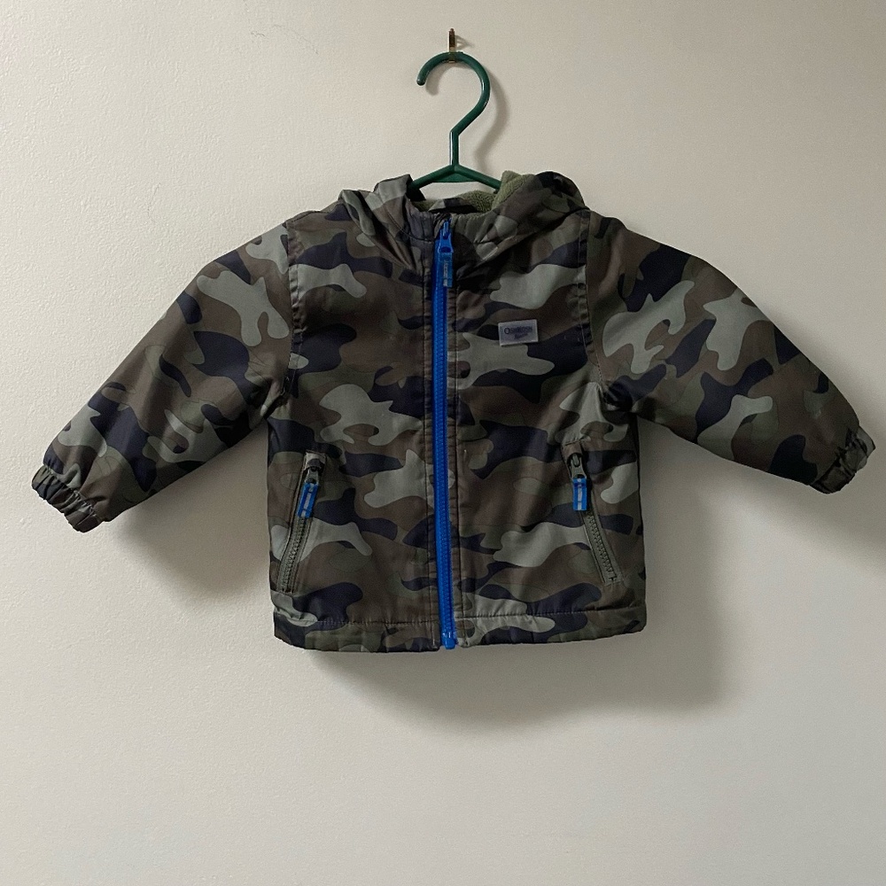 OshKosh B'Gosh toddler boy's fleece-lined jacket Camo
